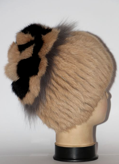 Шапка-кубанка женская из меха кролика (28419)