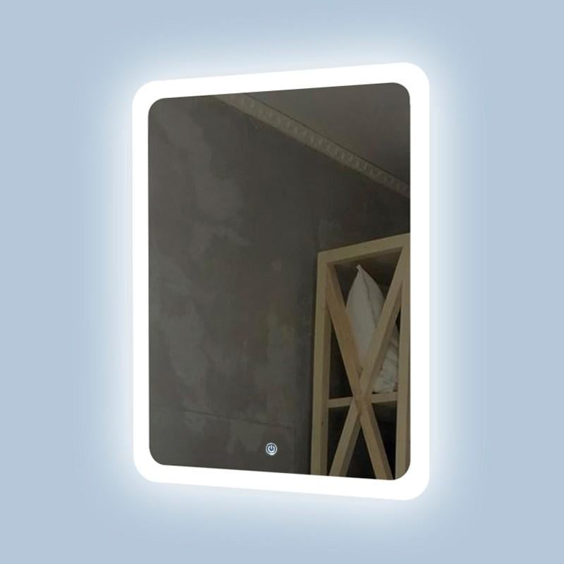 Зеркало c подсветкой led в ванную комнату прямоугольное сенсор 600х800 мм (L52-С)