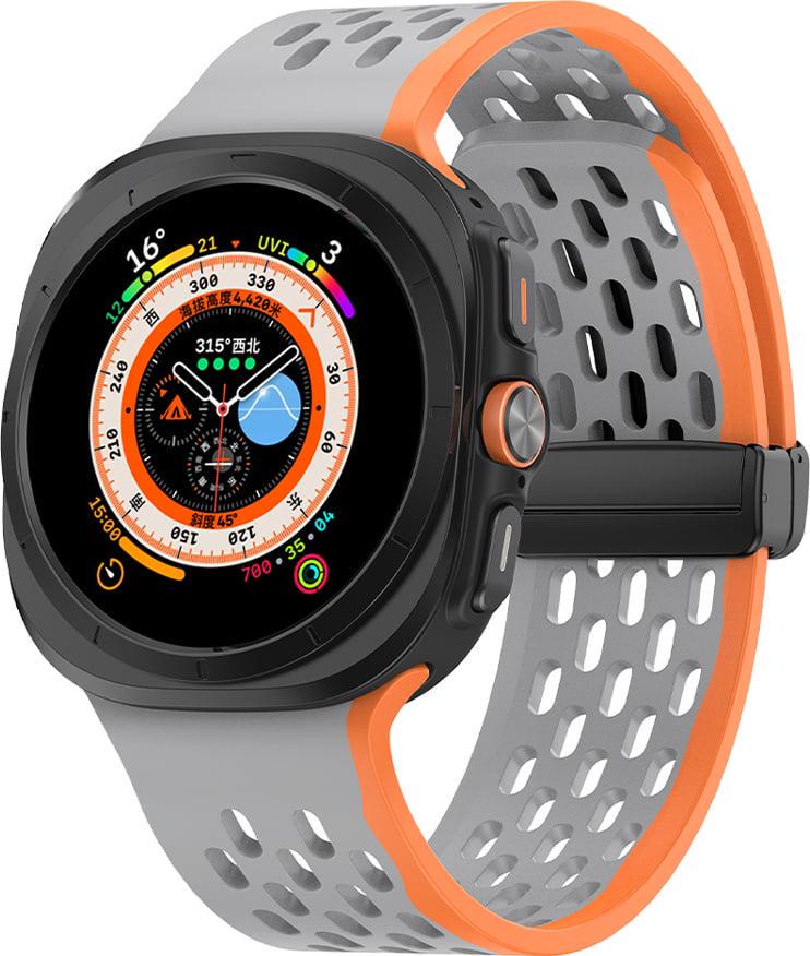 Ремешок для смарт-часов Myflow Samsung Galaxy Watch Ultra Grey Orange (37792-60)