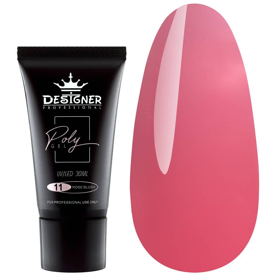 Полигель Дизайнер для наращивания и укрепления ногтей 30 мл Rose blush №11