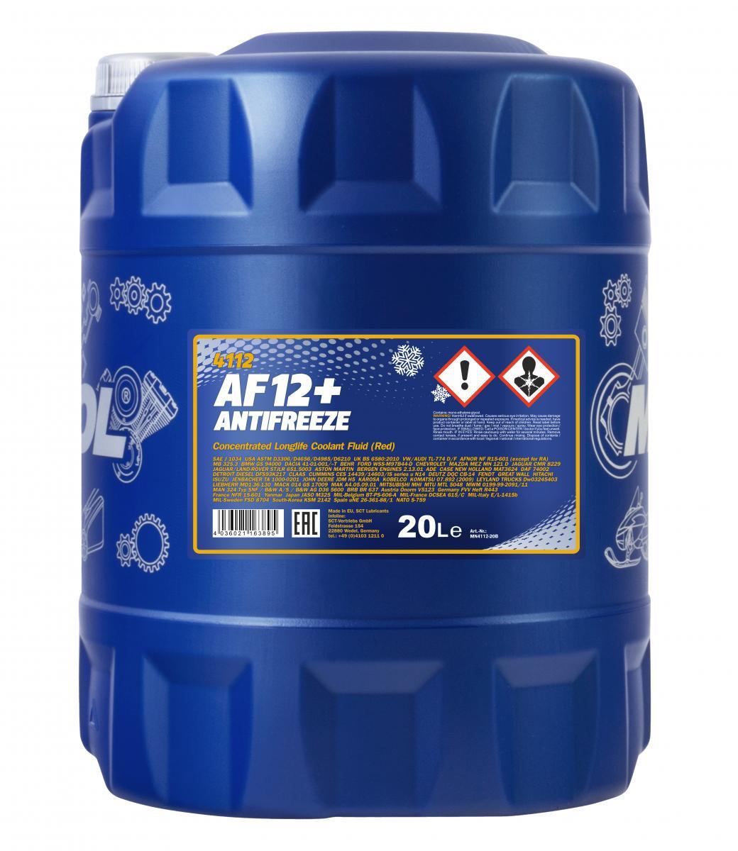 Концентрат антифриза Mannol 4112 Longlife Antifreeze AF12+ 20 л Красный (MN4112-20)