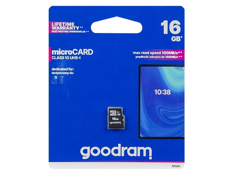 Карта памяти Goodram microSDHC class 10 16 ГБ (66-277#)