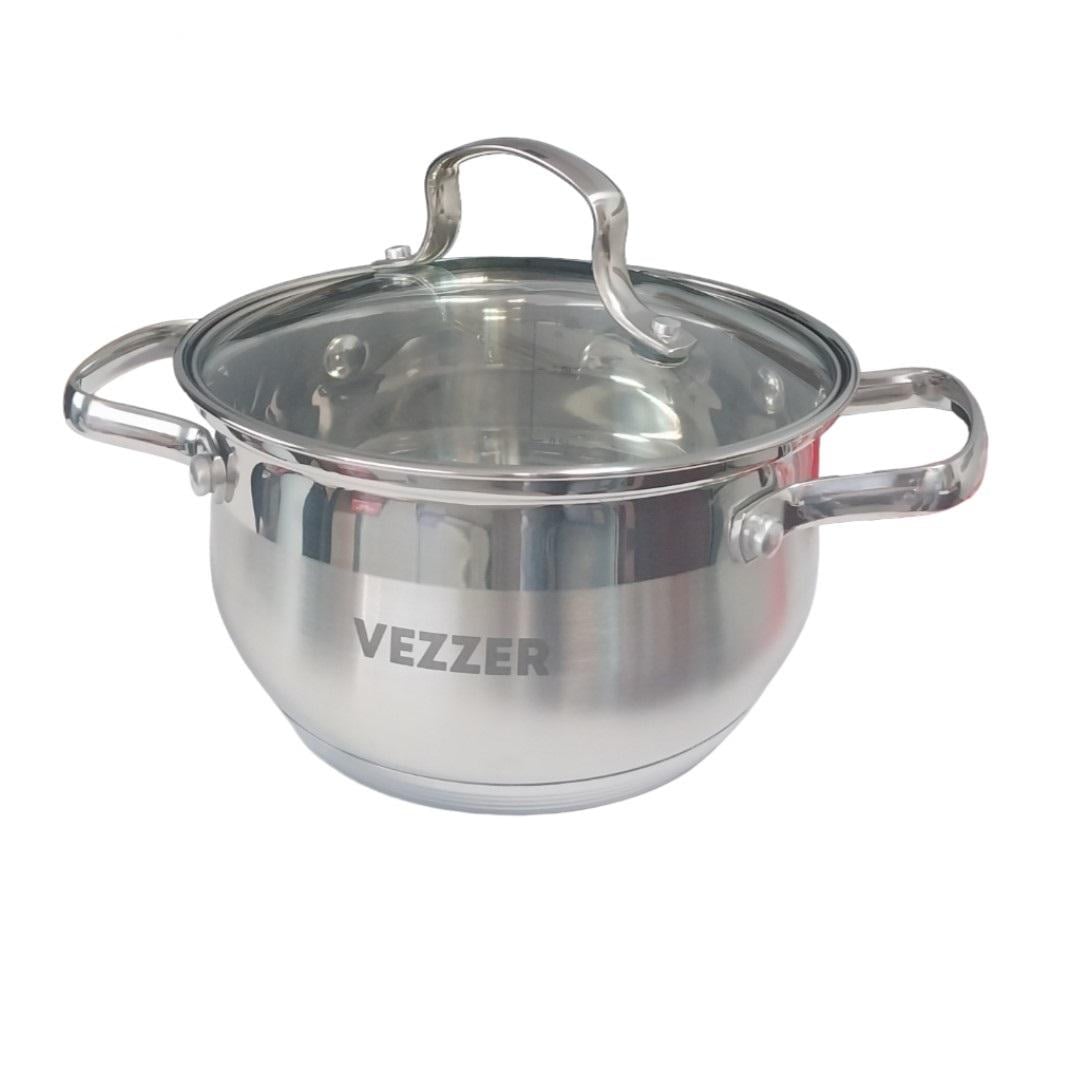 Кастрюля с крышкой Vezzer нержавеющая сталь 2 л