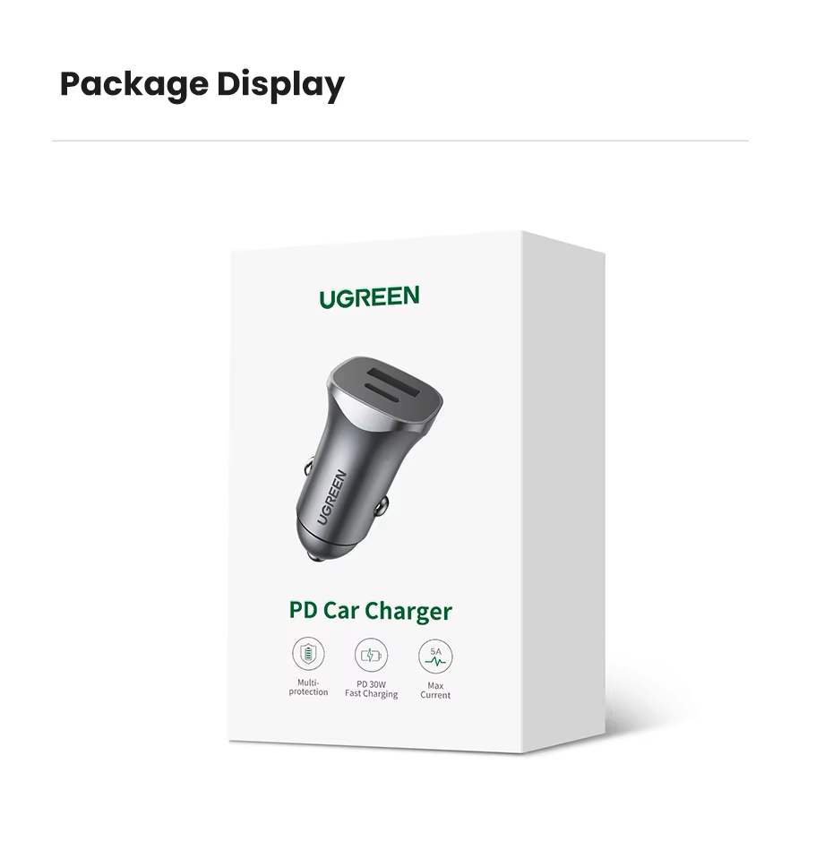 Зарядное устройство для автомобильного UGREEN CD130 30W PD3.0 QC4.0 (2000141) - фото 11