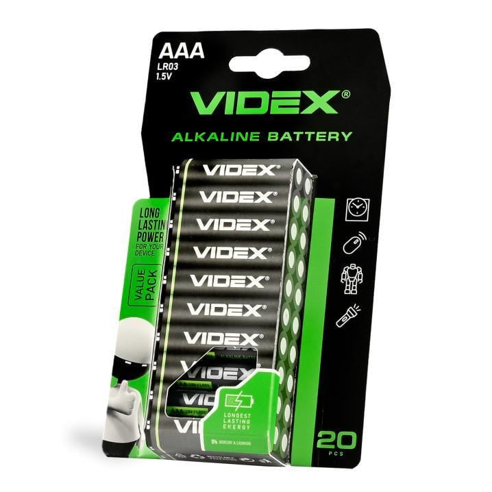 Батарейка щелочная Videx LR03/AAA 20 шт.