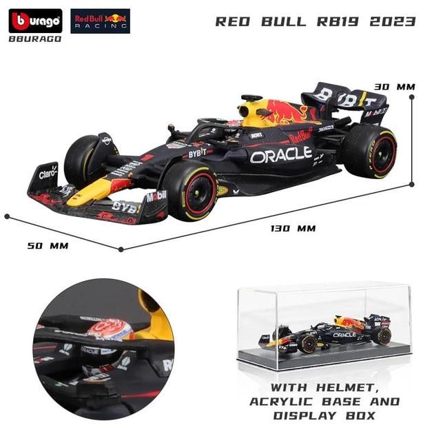 Коллекционная модель Bburago F1 Red Bull Racing RB19 из металла (масштаб 1:43) в прозрачном боксе - фото 3