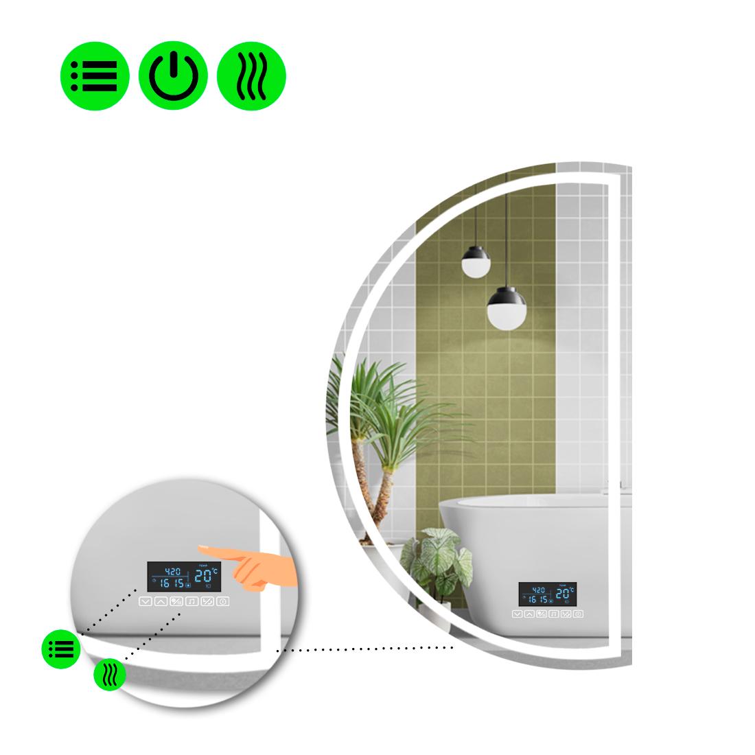 Зеркало с LED подсветкой Parette 1 с Smart-блоком и подогревом 140x70 см (Parette1-83)
