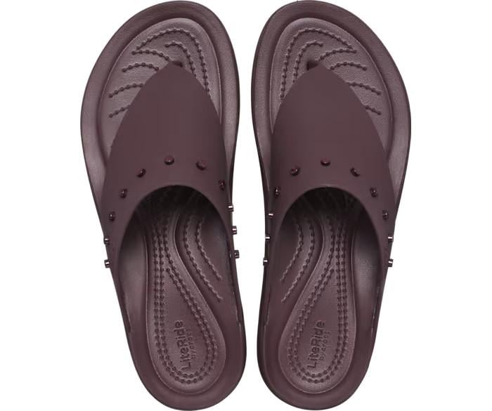 Шльопанці фліпи на танкетці Crocs Brooklyn Studded p. W10/EUR 40-41 Dark Cherry (13828462) - фото 5