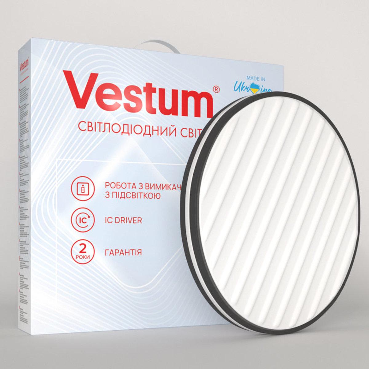 Светильник светодиодный Vestum Grill 24 Вт 325x55 мм 4000К 2100 Lm Черный (VS-80034)