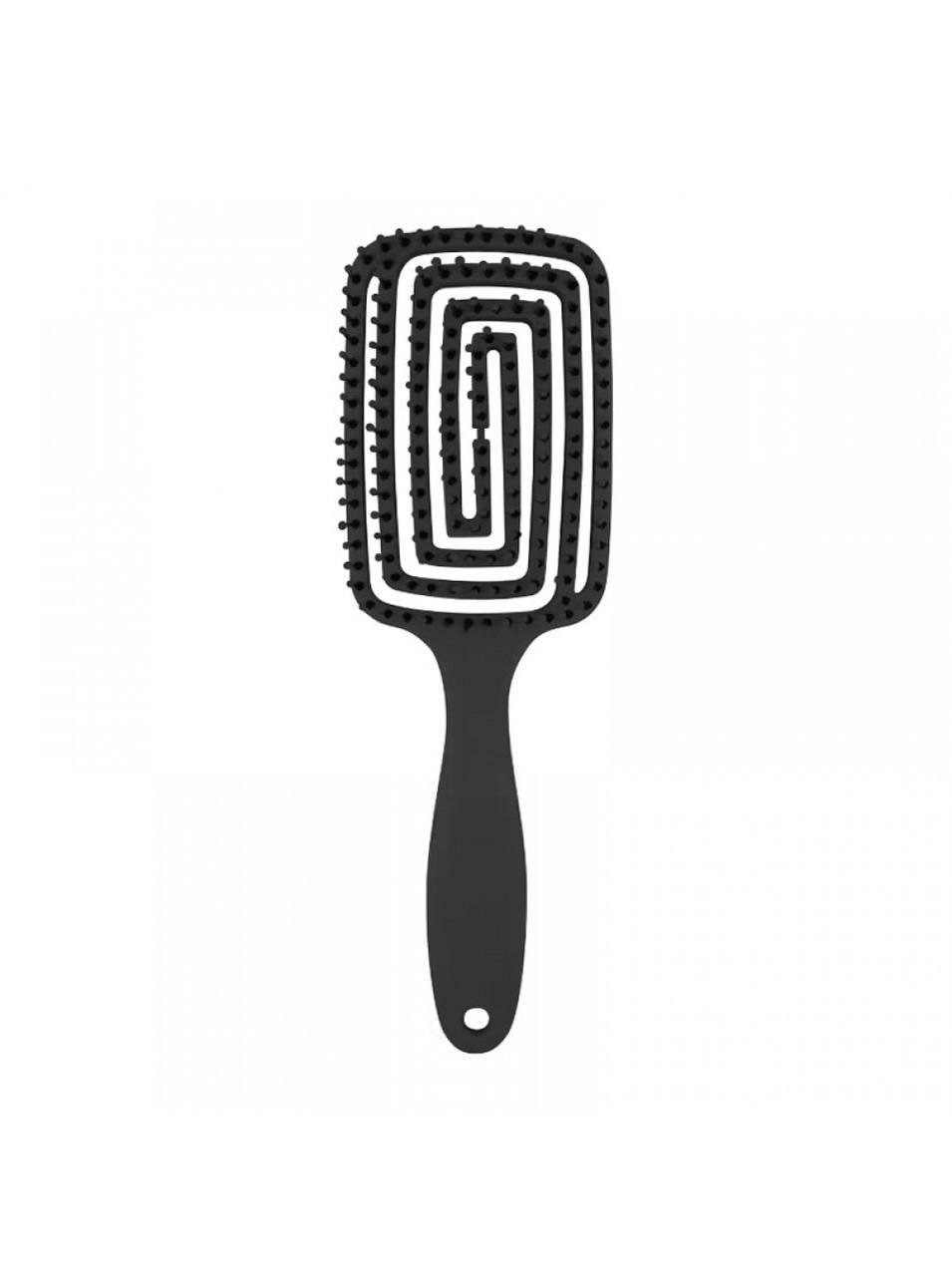 Щетка продувная для распутывания и укладки волос феном прямоугольная Черный (2622998282) - фото 1 Щетка продувная для распутывания и укладки волос феном прямоугольная Черный (2622998282) - фото 1
