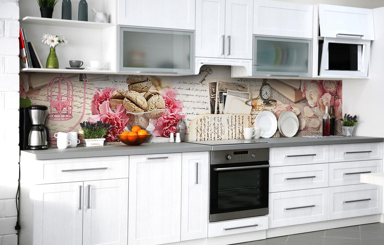 Кухонный фартук Французское печенье виниловый самоклеющийся 65х250 см Абстракция