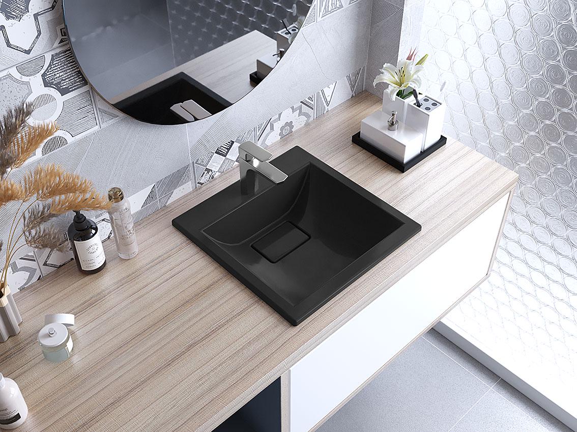 Умивальник накладний Luxor Veo Low 40 Black (33368252)