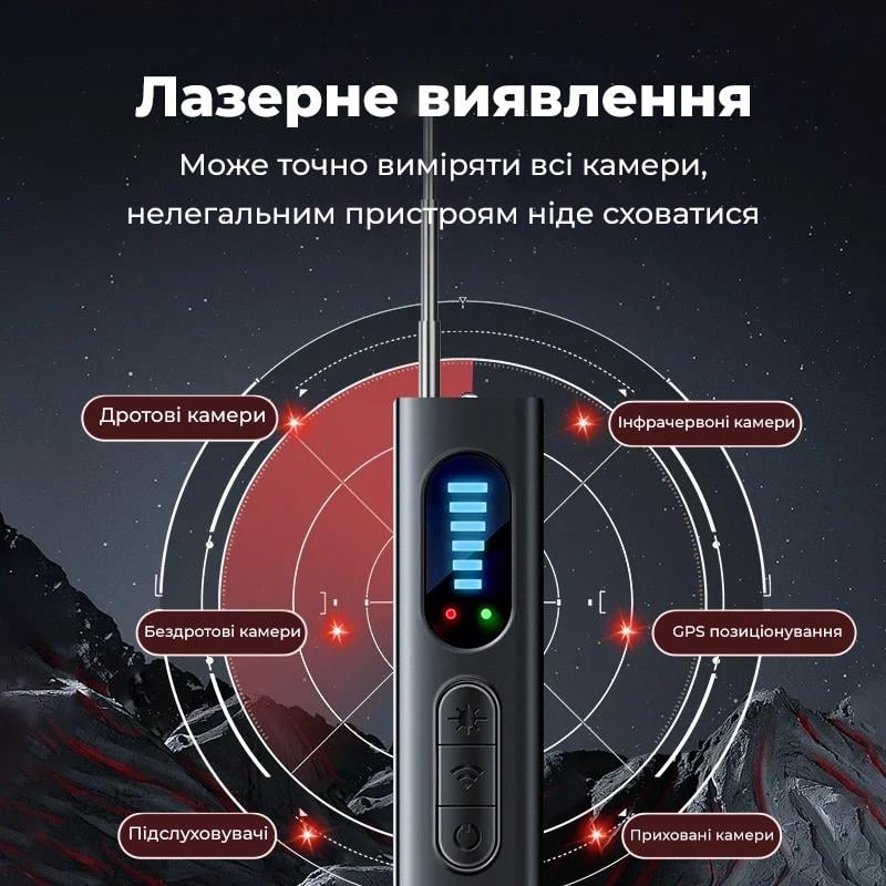 Детектор жучків/прихованих камер/прослушки/GPS-трекерів Антижучок Т15 (24593308) - фото 6
