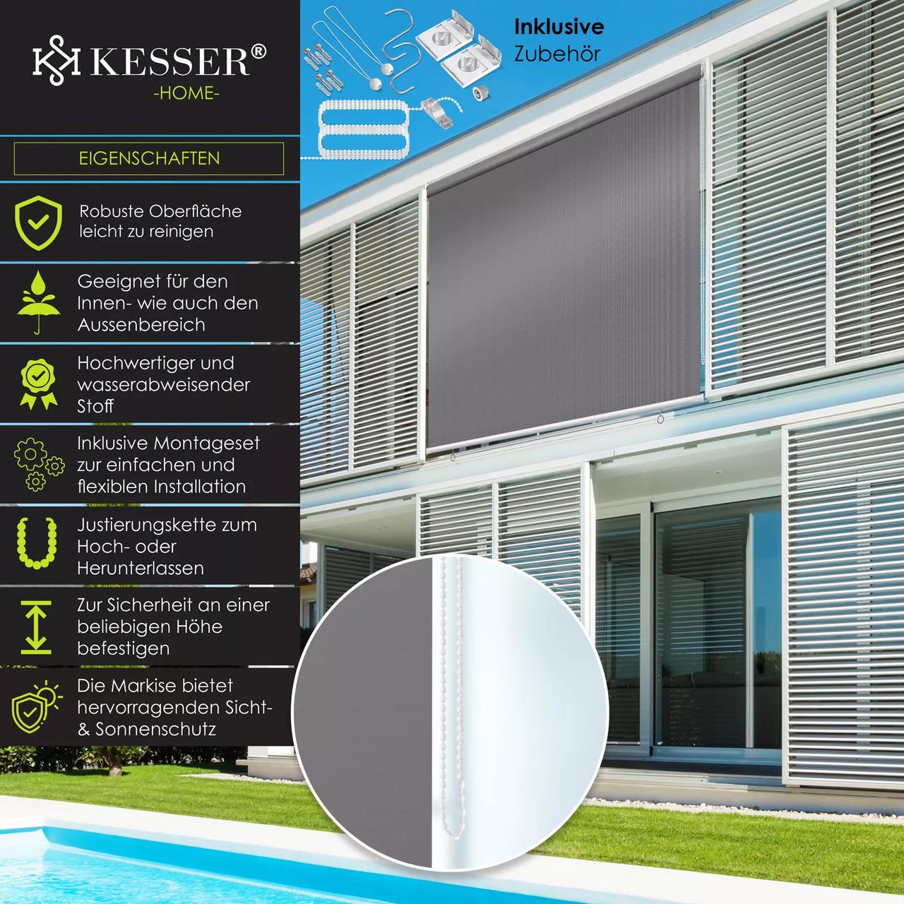 Роллеты солнцезащитные вертикальные KESSER 140х140 см Серый - фото 7 Роллеты солнцезащитные вертикальные KESSER 140х140 см Серый - фото 7