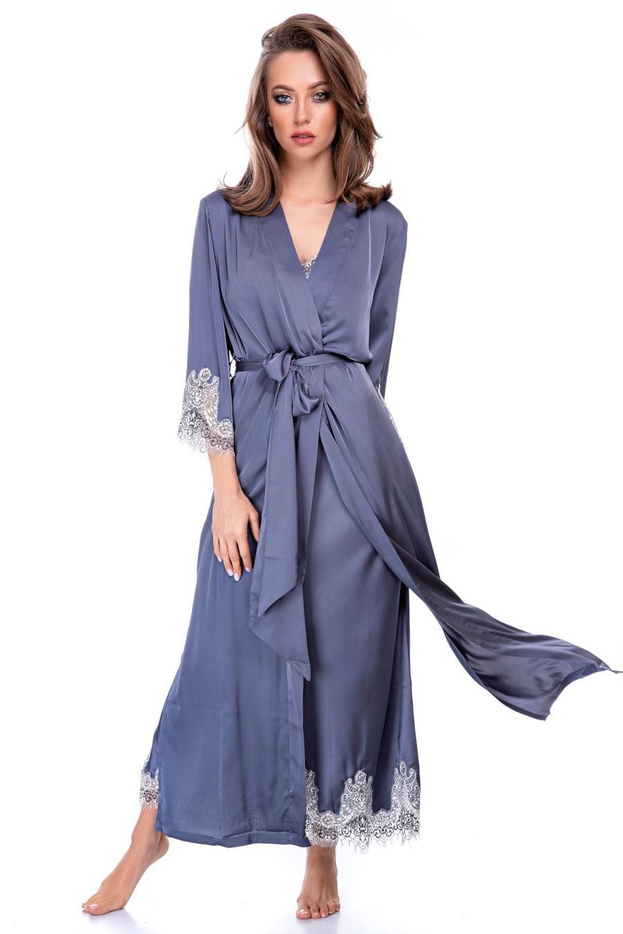 Комплект German Volf халат/сорочка р. 42/S Графитовый (62686)