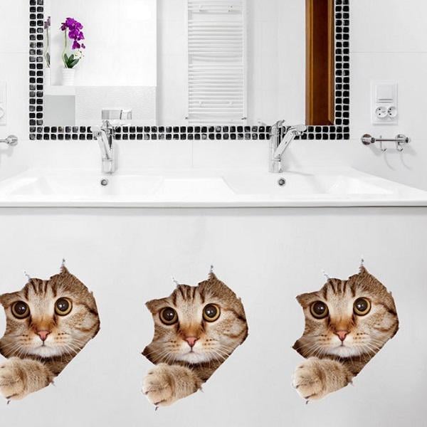 Декоративная наклейка на стену коты 5 шт. (Y01299) - фото 7