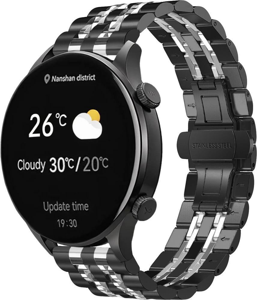 Браслет металевий Spinye Line для Haylou Solar Plus RT3 LS16 Black Silver (40708-03)