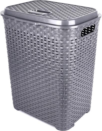 Корзина для белья Violet House 0778 Роттанг 45 л Metal Grey