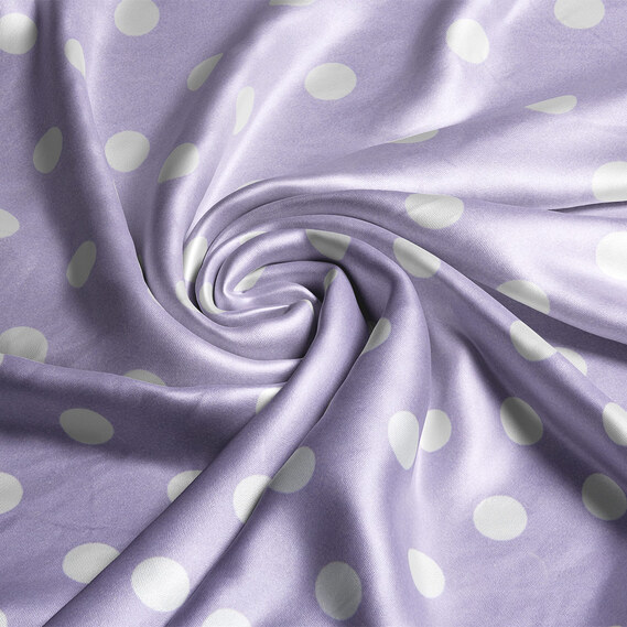 Ткань атлас-шелк стрейч IDEIA Горошек 1,5 м Светлая сирень (2200004220109)