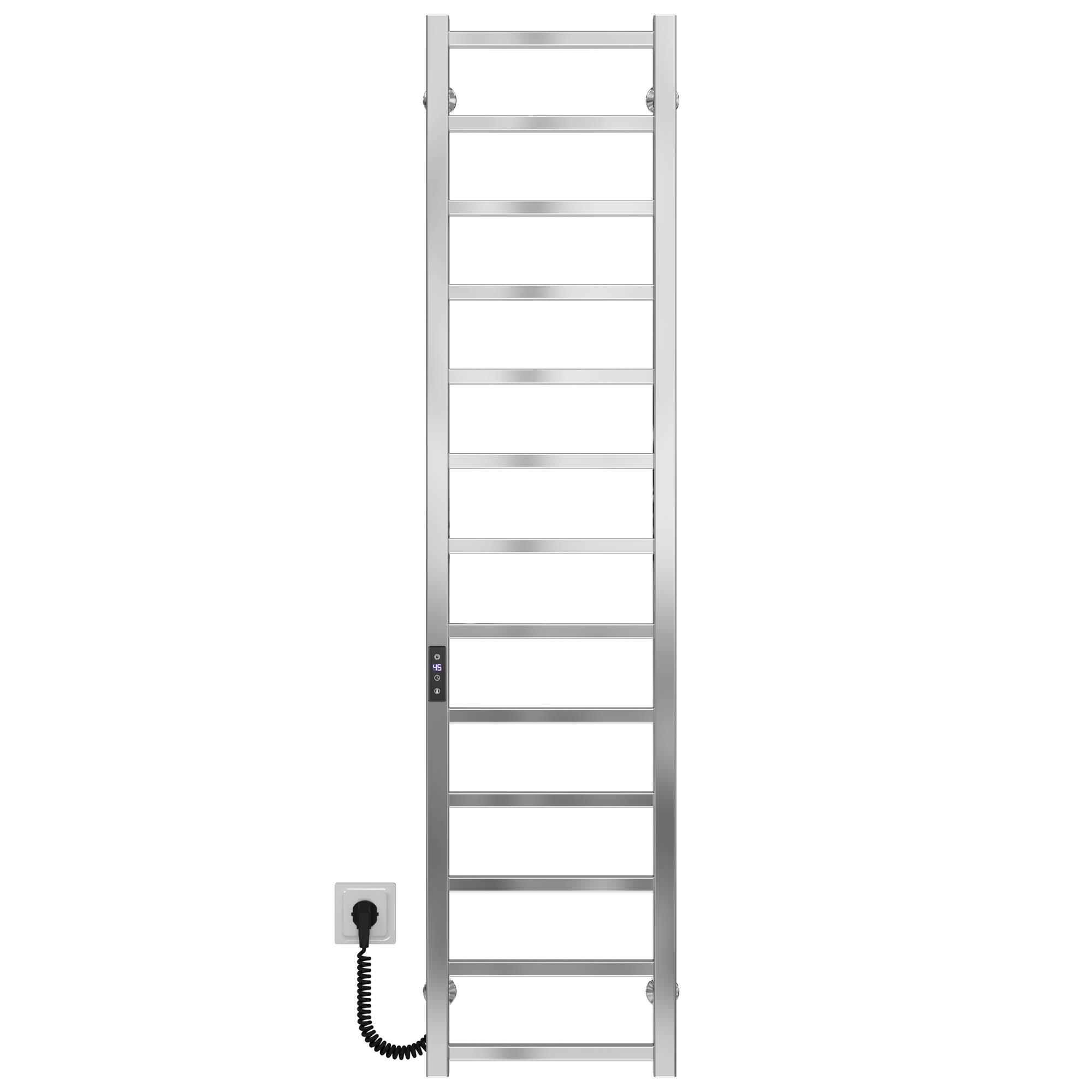 Полотенцесушитель электрический Deffi Forest П13 JD04 левое подключение нержавеющая сталь 200х1400 мм Хром (A.FR.140.20.13.ECL2)