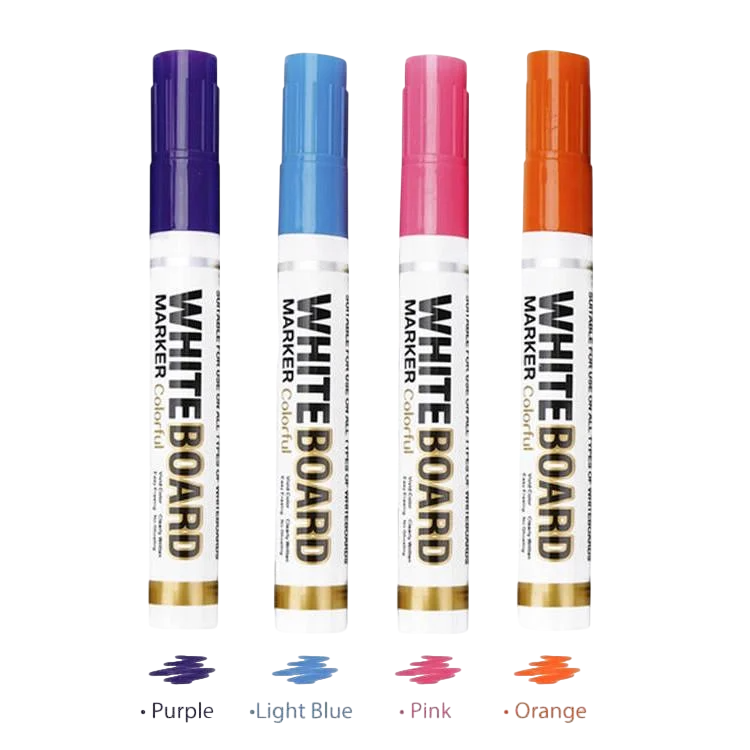 Набор маркеров для маркерных досок для офиса для школы легкостираемые 4 шт. Разноцветный