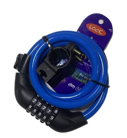 Замок кодовий для велосипеду на 5 цифр 11421 120 см Синій (4572005) Замок кодовий для велосипеду на 5 цифр 11421 120 см Синій (4572005)