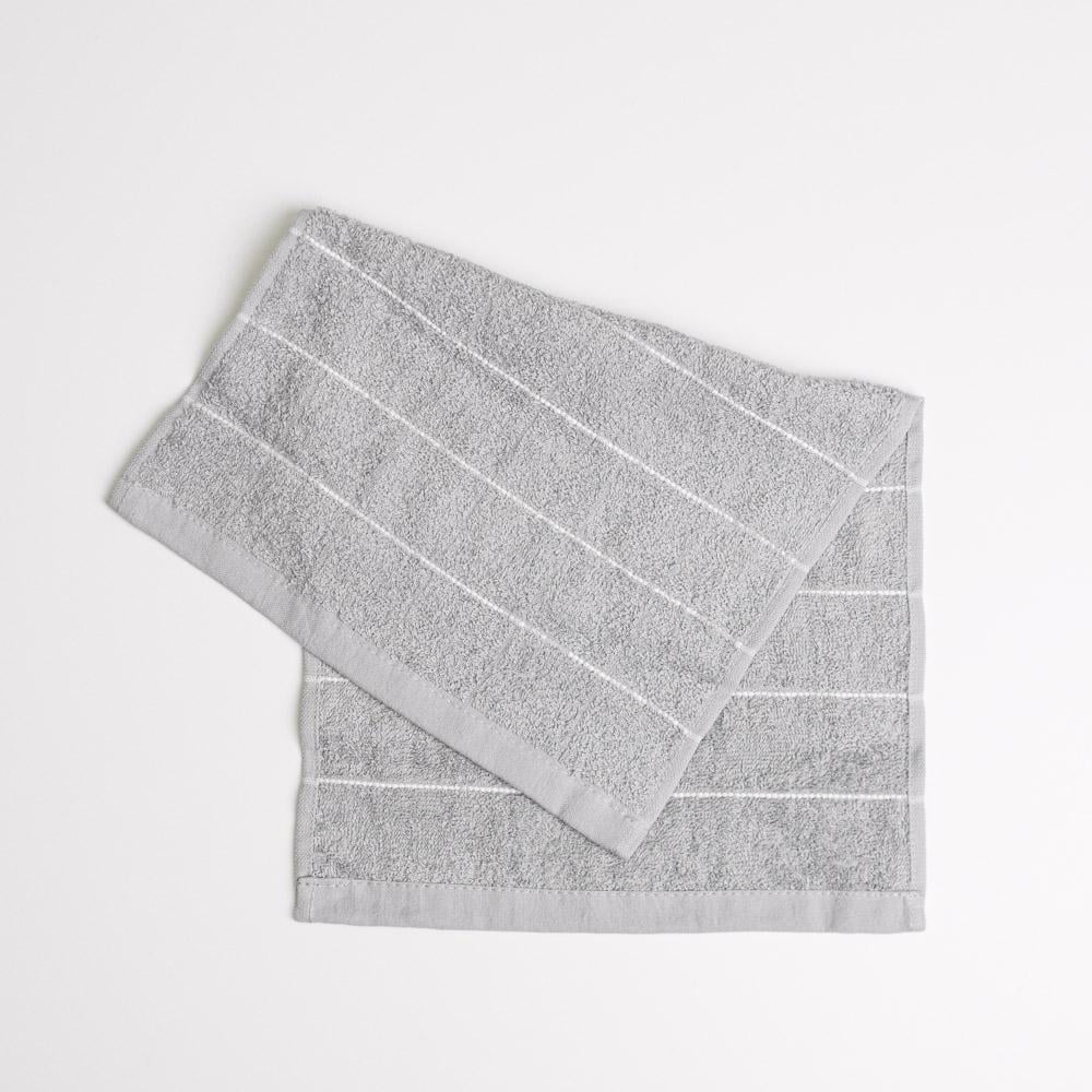 Кухонное полотенце махровое GM Textile с полосками 400 г/м2 30х50 см Серый (rm400-50p-grey)