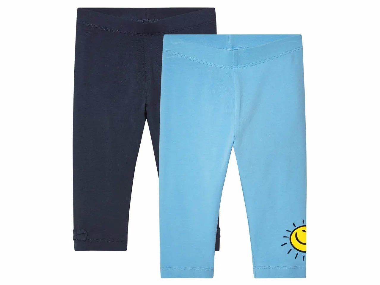 Набір дитячих велосипедок на резинці для дівчинки Lupilu 110-116 см 2 шт. Темно-синій/Блакитний (26022114B)