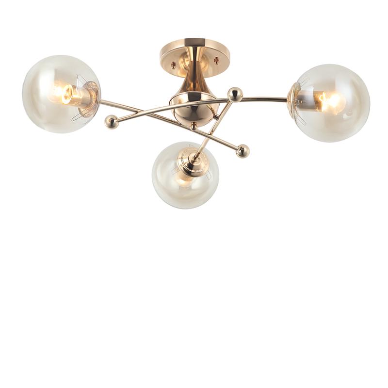 Люстра потолочная Light House SRS-16077/3 на три лампы Золото