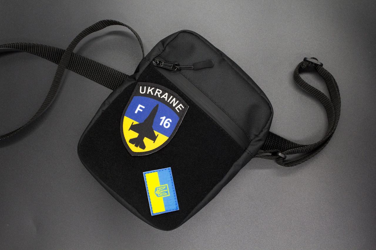 Сумка через плече з патчами UKRAINE F16 (23830449) - фото 2 Сумка через плече з патчами UKRAINE F16 (23830449) - фото 2
