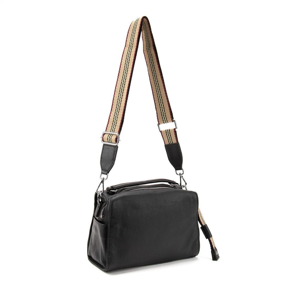 Женская сумка через плечо Royal Bag B24-W-6051A из натуральной кожи Черный (6987)