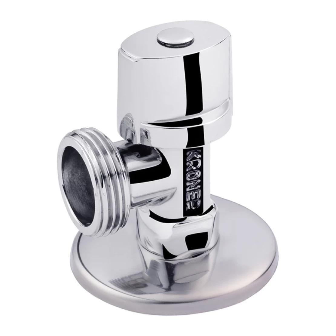 Кран приладовий Kroner KRP Eckventil C202 ЗЗ латунь 1/2х3/4" Хром (CV027380)