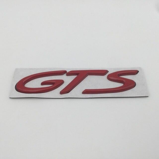 Эмблема надпись GTS металл Красный Porsche (2095103667)