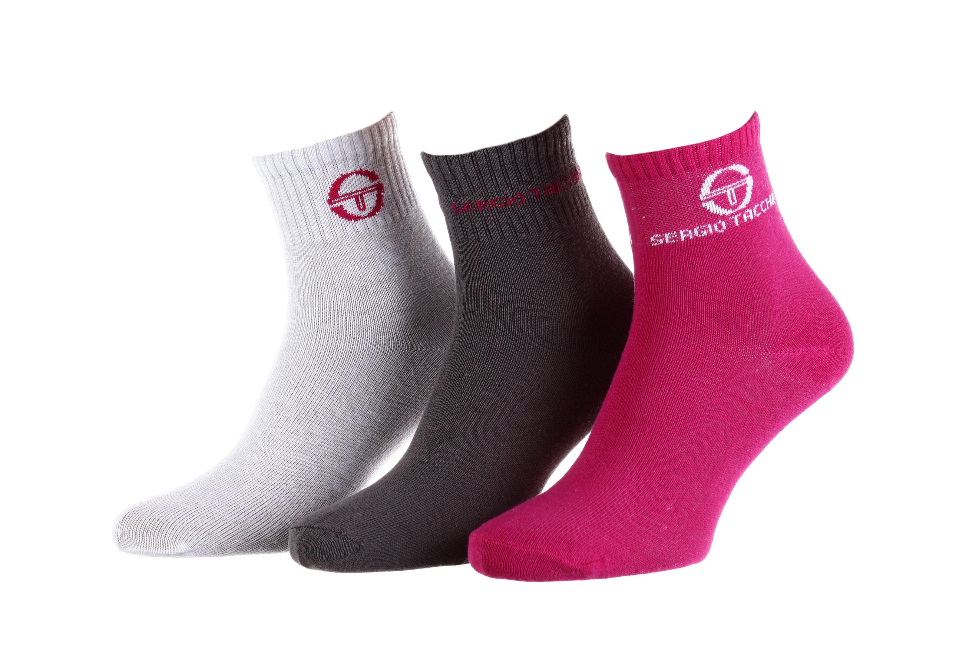 Носки Sergio Tacchini 3 пары р. 27-30 Белый/Серый/Розовый (83890164-1)