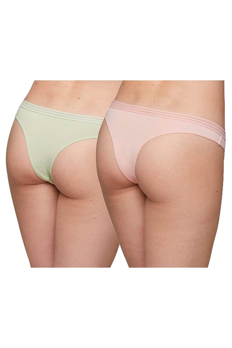 Трусики бразилиана Ysabel Mora р. 4/L Салатовый/Розовый (68711)