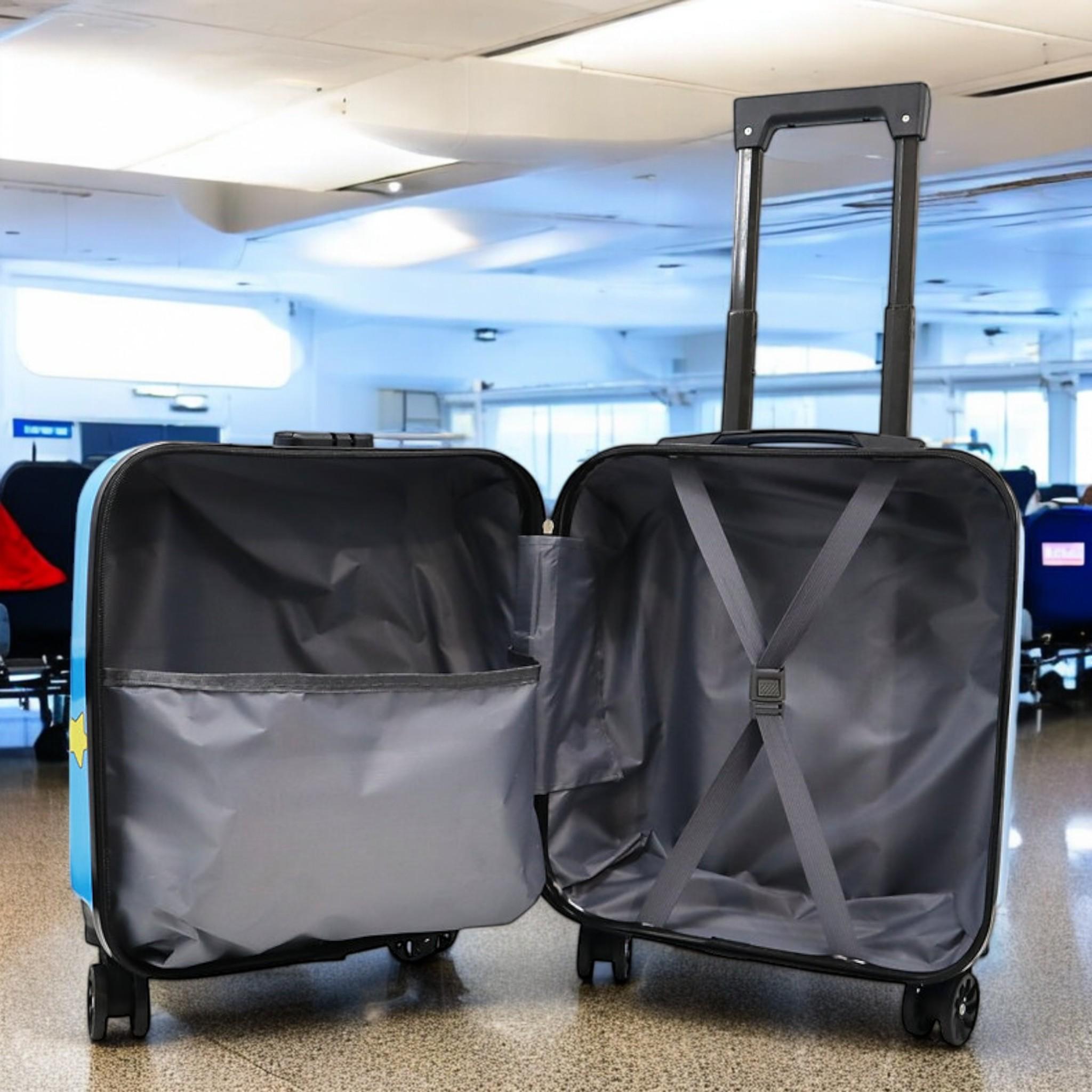 Валіза дитяча H&H Blue Star Bear ABS-пластик на 4 коліщатках з кодовим замком 35 л (S_D-5) - фото 7 Валіза дитяча H&H Blue Star Bear ABS-пластик на 4 коліщатках з кодовим замком 35 л (S_D-5) - фото 7