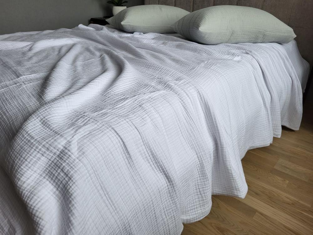 Покривало дитяче муслін 110x140 см White (10009) - фото 2 Покривало дитяче муслін 110x140 см White (10009) - фото 2