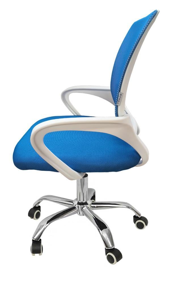 Крісло офісне комп'ютерне Bonro 619 Біло-синій (4476) - фото 7