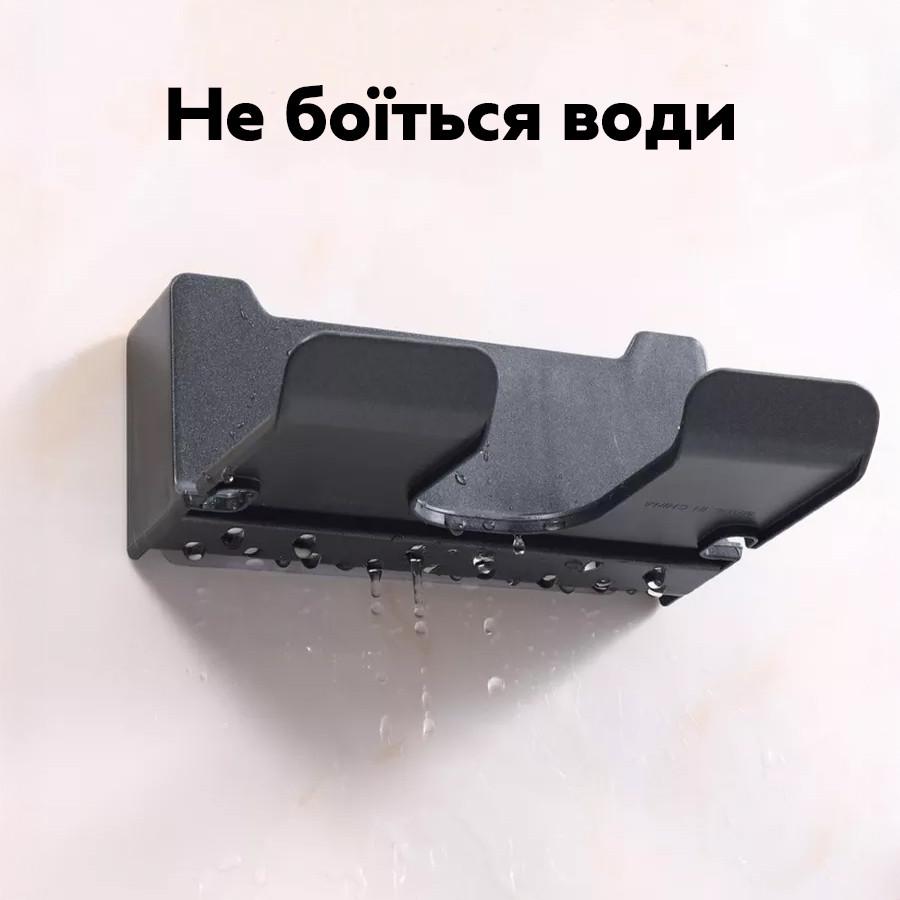 Держатель для фена и аксессуаров VMHouse 0119-0001 клеящийся в ванную Black (3_06049) - фото 7 Держатель для фена и аксессуаров VMHouse 0119-0001 клеящийся в ванную Black (3_06049) - фото 7