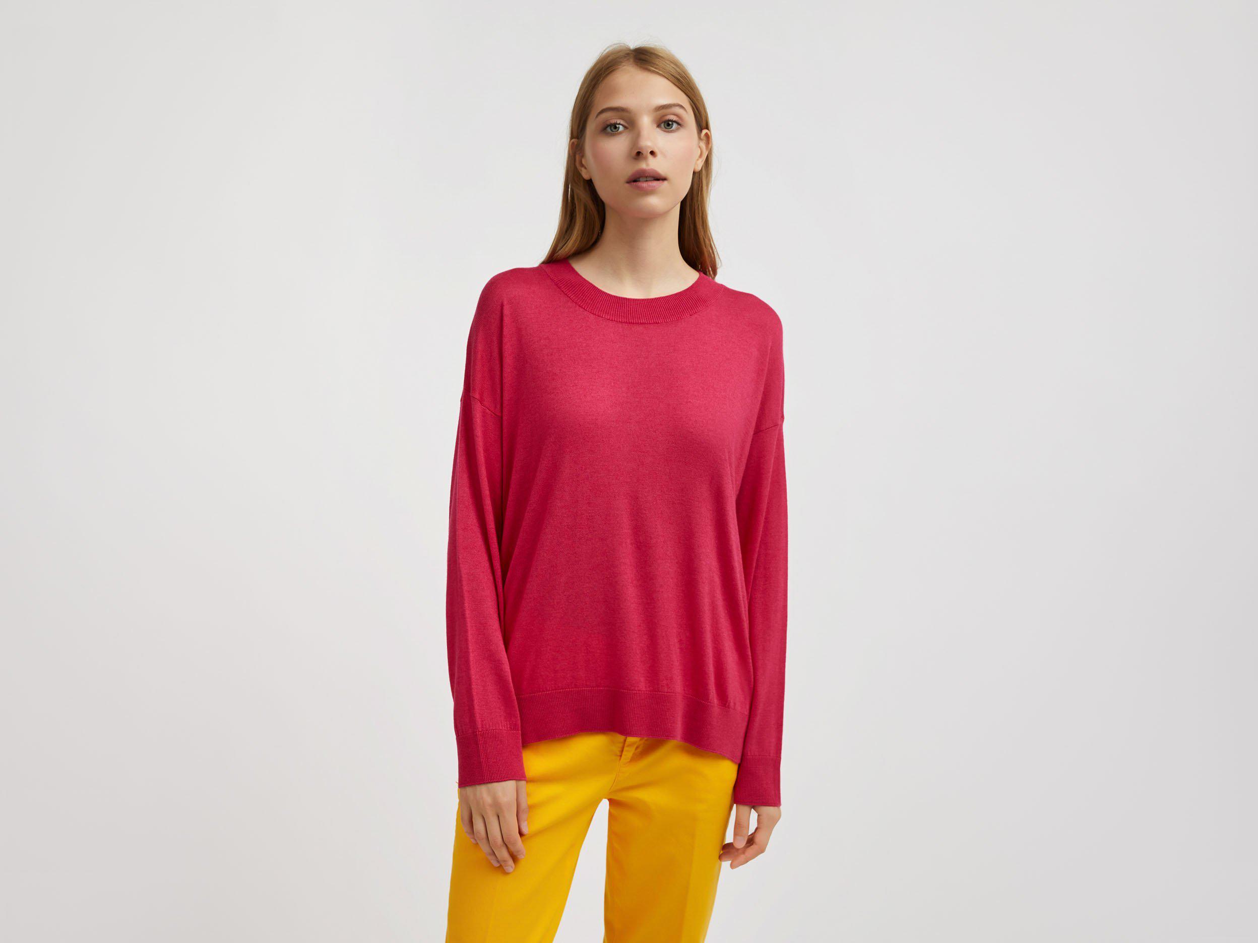 Джемпер жіночий Benetton 1011d1p04 S Рожевий