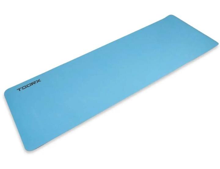 Коврик спортивный Toorx Yoga Professional TPE для йоги и фитнеса 183х60х0,6 см Голубой/Черный (931141)
