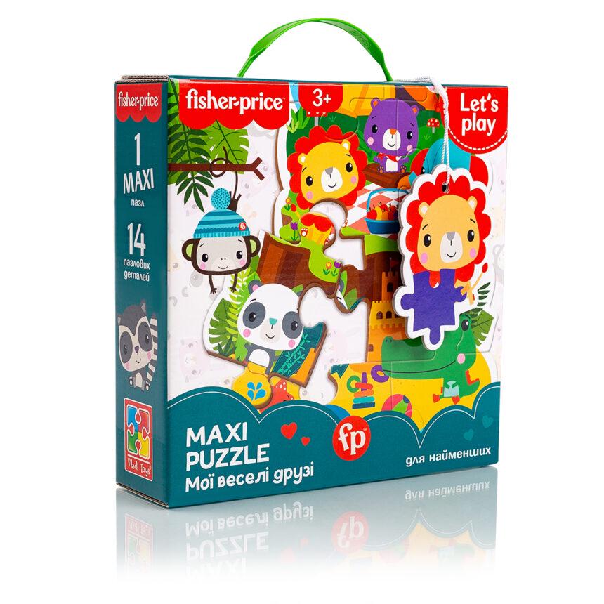 Пазл Maxi Puzzle Vladi Toys Fisher Price Мои Веселые Друзья 15 элементов (111823) - фото 1