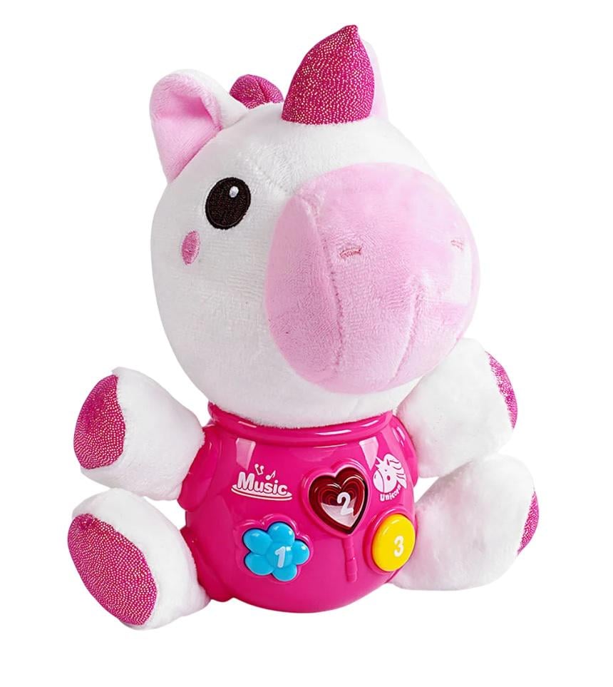 Мягкая игрушка детская Единорог Sunlike звук/подсветка Pink (152181)