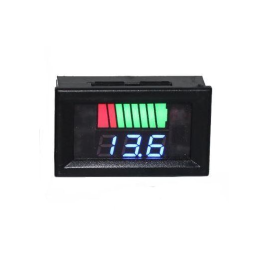 Вольтметр с индикатором уровня заряда батареи 12-60V с синими цифрами (1261)