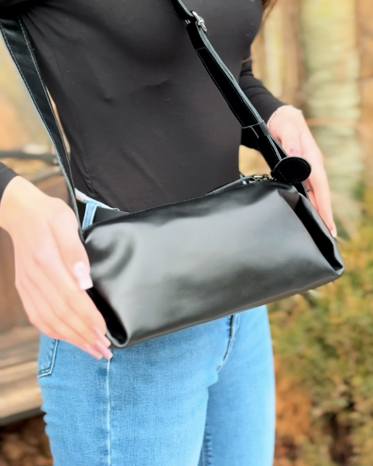 Сумка женская Legessy из натуральной кожи MEY Black (MEY BLACK) - фото 5 Сумка женская Legessy из натуральной кожи MEY Black (MEY BLACK) - фото 5