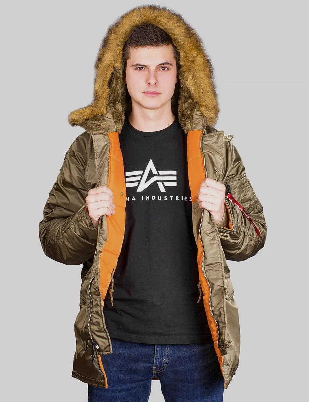 Куртка аляска Alpha Industries Slim Fit N-3B Parka 4XL Vintage Olive (MJN31210C1VO4XL) - фото 2