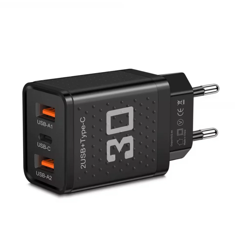 Адаптер зарядный Power Charger 30W Черный