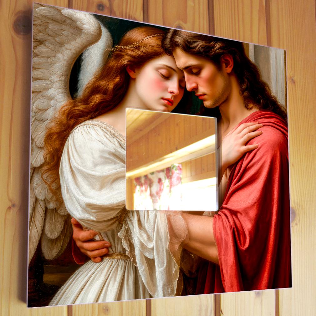 Зеркало декоративное Ангел хранитель 260х260 мм (M04654)