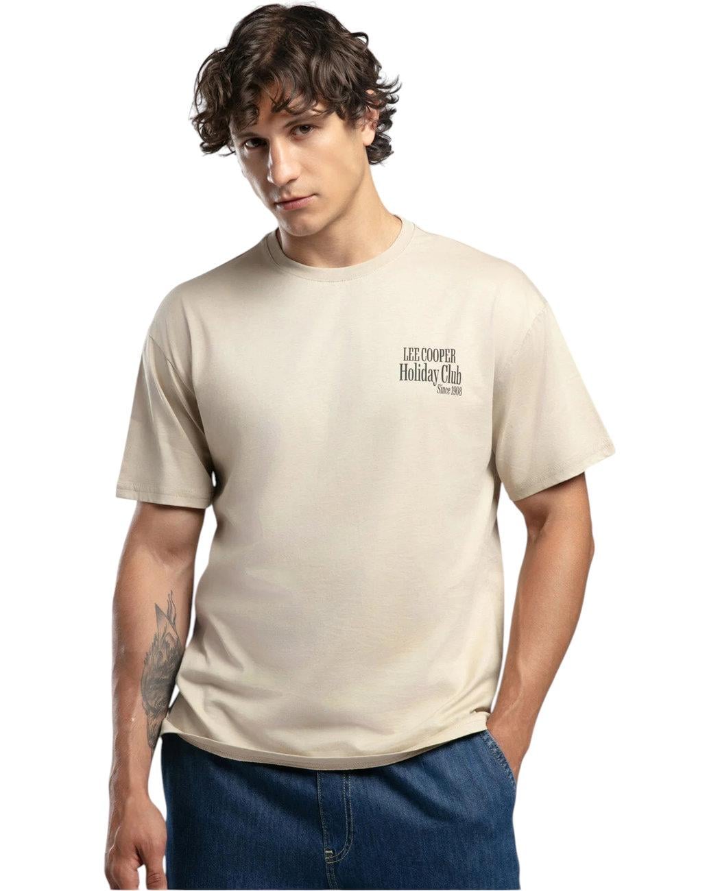 Футболка чоловіча Lee Cooper Marcia 252LCM242058.1201 L Бежевий (8682272627936)