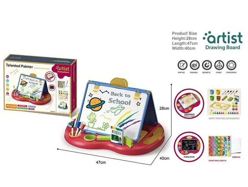 Набір для малювання маркерами та крейдою з приладдям для малювання (2104216152) - фото 4